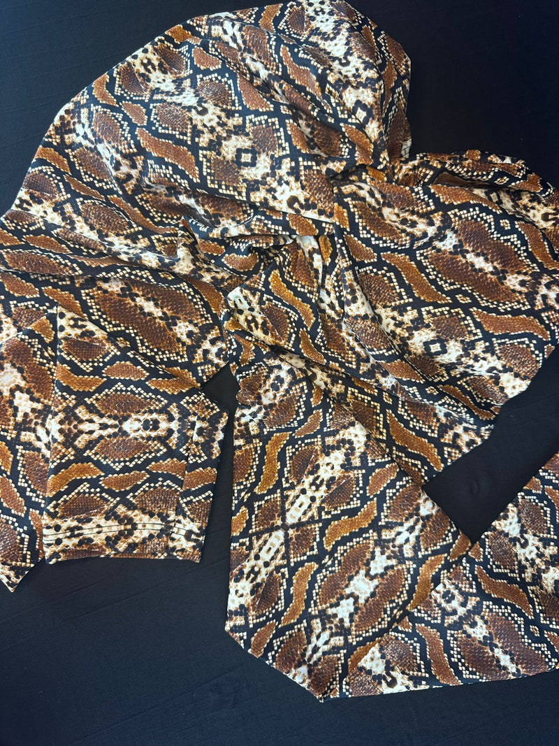 DropCut™ Scrunchie Booty Snakeskin Shorts